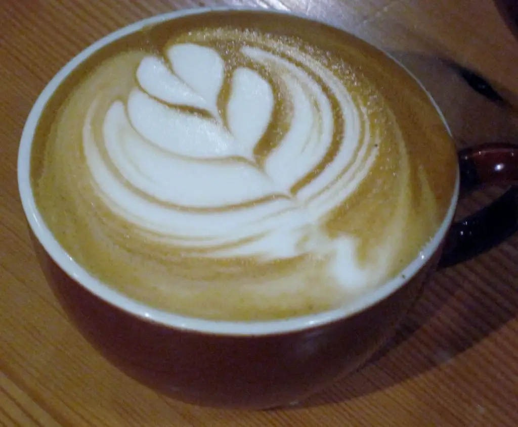 Tulipán en arte latte