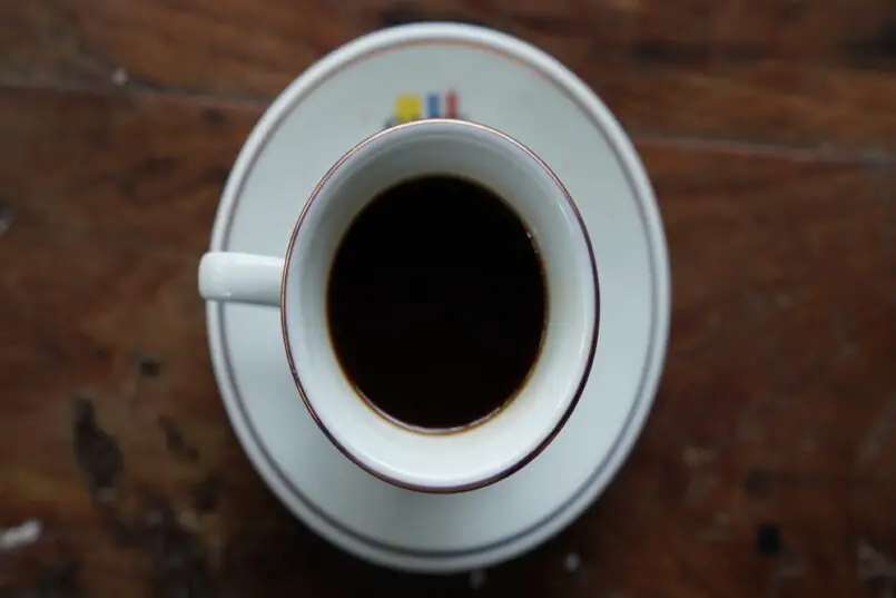 taza de cafe colombia desde arriba