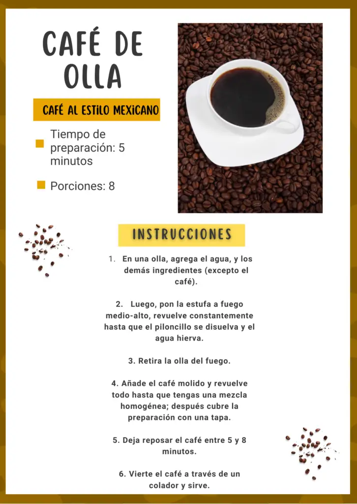 café de olla al estilo mexicano